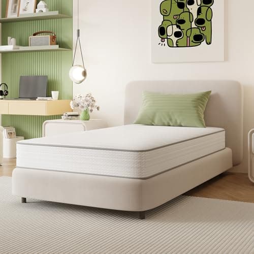 Novilla Twin Mattress, 6 Inch Twin Size Mattresses in a Box with Smarts™ Coil for Pressure Relief, Medium Plush Foam and Spring Hybrid Colchones with CertiPUR-US Certified for Kids - Image 1