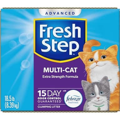 Fresh Step Advanced Multi Cat Clumping Litter with Febreze Freshness, Fresh Step Clumping Cat Litter Extra Strength Formula, 37 lbs. (2 x 18.5 lb. Box) - Image 15