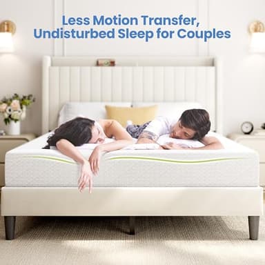 Yaheetech 8 Inch Twin Mattress 3 Foam Layer Cooling Gel Memory Foam Mattresses, Green Tea for Fresher Sleep, Medium Firm, CertiPUR-US Certified, Twin Size Mattress in a Box - Image 6