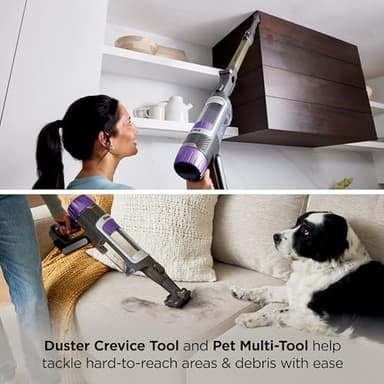 Shark Cordless Vacuum Cleaner with HEPA Filter, PowerDetect Clean & Empty, Powerful Suction, Auto-Empty System, Pet Hair Pickup, Carpets & Hardfloor, Dark Gray, IP3251 - Image 8