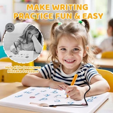 GAMENOTE Double Sided Magnetic Letter & Number Board Set - Alphabet & Numbers Tracing Board for Toddlers, ABC Uppercase & Lowercase Practicing, Math Learning, Educational Toys for Kids - Image 6
