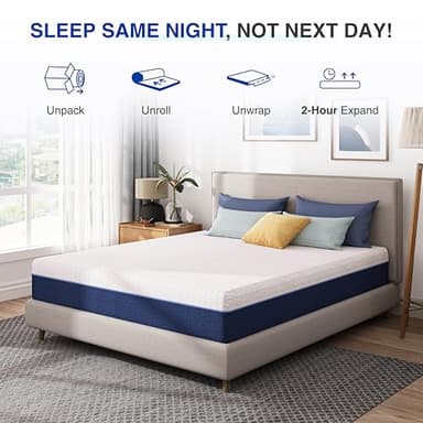 Gelsea 6 Inch Full Gel Cooling Memory Foam Mattress, Pressure Relief, Medium Firm Support,Mattress in a Box, CertiPUR-US Certified - Image 5