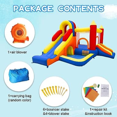 Umbalir Bounce House, Inflatable Bounce House for Kids 3-10, Kids Bounce House with Long Slide, Ball Pit/Pool, Obstacles, Tunnel, Climbing Wall, Bouncy House Indoor & Outdoor Toddler Bouncy Fun - Image 7