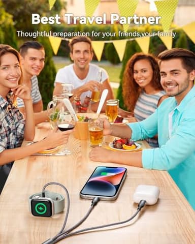 3 in 2 USB C Cable for Apple Watch Charger, Type C/Lightning for iPhone 16 Charger,Multi Charging Cable Cord,Portable Travel Essentials Designed for iWatch Ultra/SE/10-1 & iPhone Series-6ft/2Pack - Image 7