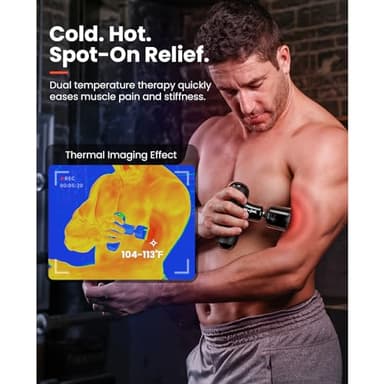 BOB AND BRAD Q2 Pro Mini Massage Gun with Heat and Cold Head,Pocket-Sized Deep Tissue Massager Gun,Portable Percussion Muscle Massager Gun, Ultra Small&Quiet Muscle Massage Gun - Image 3