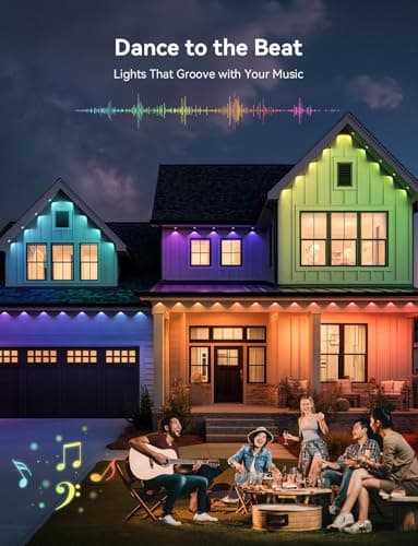 Permanent Outdoor Lights for House, RGB+IC IP67 Waterproof Smart Eave Lights 200ft with 100 LED, Eternity Lighting for Holiday Daily Decor, Work with Remote, APP - Image 9