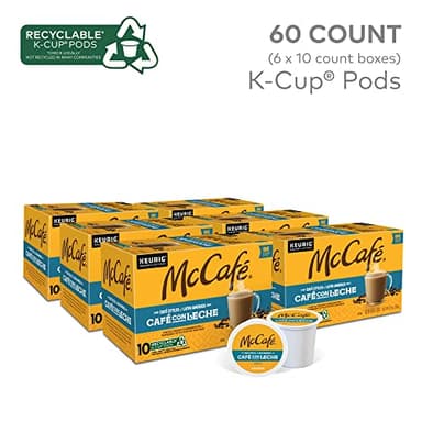 McCafe Cafe Styles of Latin America Cafe con Leche, Keurig Single Serve K-Cup Coffee Pods, 60 Count (6 Packs of 10) - Image 3