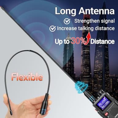 BAOFENG Radio GMRS Radio Handheld Long Range Rechargeable GMRS Repeater Two Way Radio with NOAA Weather Receiving,999 Channels,2500mAh Battery,USB-C Charger for Hunting Survival Gear,2Pack - Image 3