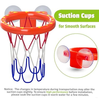 MARPPY Bath Toys - Bathtub Basketball Hoop for Kids Toddlers - Mold Free Bath Toys with Suction Cup & 3 No Hole Balls - Shower and Bathtub Toys for Toddlers - Boys Girls - Image 2