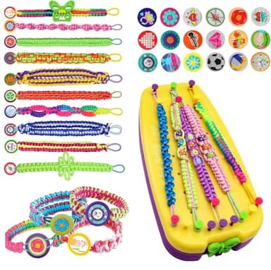 HFWDGTAO Friendship Bracelet Making Kit for Girls Birthday Present for Teen Girl, Arts and Crafts String Maker Tool Arts and Crafts Toy for Kids Ages 8-12 (Purple-1168) - Image 1