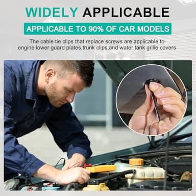150Pcs Nylon Universal Cable Tie Buckle - New Multifunctional Nylon Zip Ties, Heavy Duty Plastic Rivet T Zip Ties Style, for Daily Maintenance And Fixing Of Automobiles - Image 3