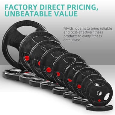 Fitvids Cast Iron 1" Standard Weight Plates Including 5FT Standard Barbell Bar & Star Locks, 45 Pounds Set (35 Lbs Plates + 10 Lbs Barbell Bar), Multiple Packages - Image 5