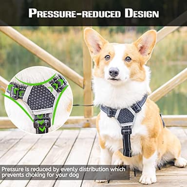 Paworld No Escape Dog Harness, Escape Proof Harness, Fully Reflective Harness with Padded Handle, Breathable,Durable, Adjustable Vest for Medium Dogs Walking, Training, and Running Gear (Black, M) - Image 5