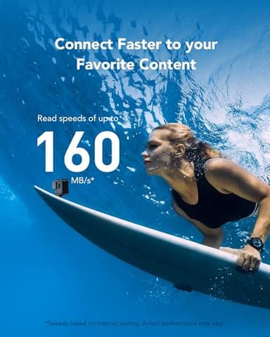 Lexar 256GB Blue Micro SD Card Up to 160MB/s, microSDXC UHS-I Memory Card with SD Adapter, C10, U3, A2, V30, Full HD, 4K UHD, High Speed TF Card - Image 2