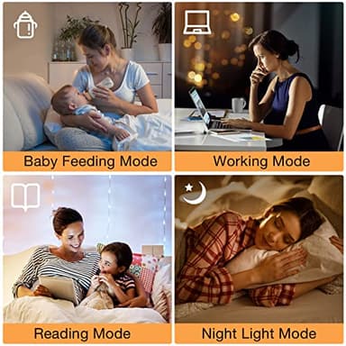 Ambimall 64'' Floor Lamps for Living Room with Remote Control and Stepless Dimmable Colors Temperature & Brightness, 9W Bulb Included(Black Lampshade & Black Pole) - Image 7