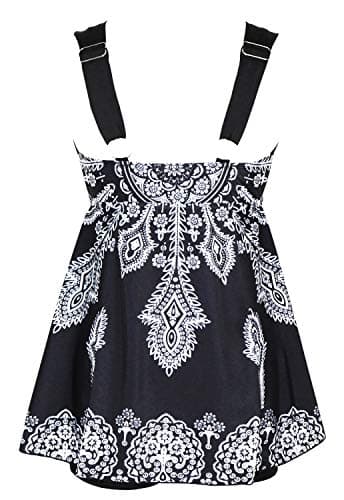 DANIFY Plus Size Swimsuit for Women Tankini Swimdress Tummy Control Swimwear Two Piece Bathing Suit with Shorts Black Floral - Image 3