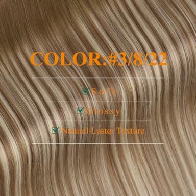 Easyouth 18 Inch Tape in Extensions Human Hair Balayage Seamless Tape in Hair Extensions Ombre Dark Brown to Blonde with Brown Hair Extension Real Human Hair Tapes in for Women 40g 20pcs - Image 2
