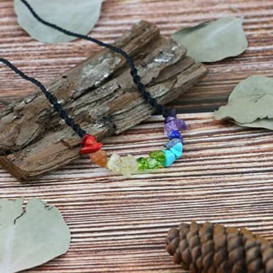 SmileBelle Chakra Jewelry Summer Necklace for Her with Adjustable Cord, Boho Crystal Necklaces Flexible be Chakra Bracelet and Crystal Anklet as Women Birthday Gifts - Image 6