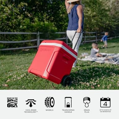 Igloo Profile II 28 Quart Roller, red - Image 6