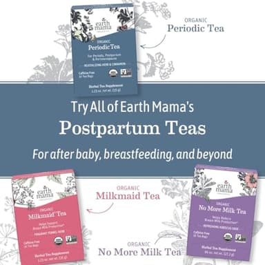 Earth Mama No More Milk Tea | Organic Herbal Tea Bags to Reduce Breast Milk Production, Stop Breastfeeding, & Wean Lactation Naturally, Postpartum Essentials, Hibiscus & Sage Decaf Tea (16-Count, 3PK) - Image 7