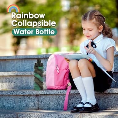 Collapsible Water Bottle for Adults, Boys, Students, Kids, Reusable Silicone Foldable Water Bottles for Travel Camping Hiking, Portable Sports Water Bottle, Camouflage - Image 7