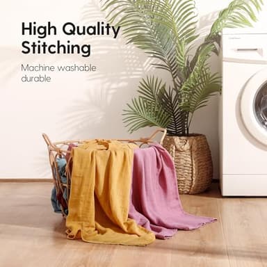 LITTLE SPUD Muslin Swaddle Blankets, Large Receiving Blankets for Boys and Girls, 4-Pack Soft and Breathable Swaddle Wrap for Newborn, 47 x 47 inches (Pink Series) - Image 7