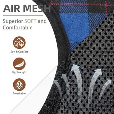 PUPTECK Soft Mesh Dog Harness and Leash Set Pet Puppy Cat Comfort Padded Vest No Pull Harnesses, Navy Blue, M - Image 2