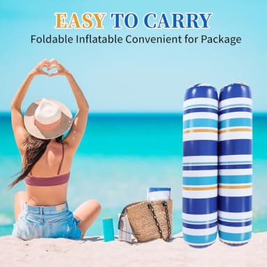 Pool Floats Adult - 2 Pack Inflatable Pool Floats Hammock, Multi-Purpose 4-in-1Pool Floats for Adults, Swimming Pool Water Hammock Lounge - Image 4