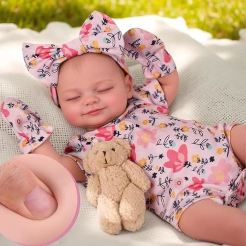 BABESIDE Silicone Baby Doll Lifelike Reborn - Skylar, 17-Inch Realistic Newborn Silicone Full Body Doll Real Life Baby Doll Girl with Gift Box for Cuddling, Role Playing and Collection - Image 1