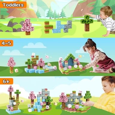 Magnetic Building Blocks Plus 108 Pieces, Magnetic Toy Magnets Children Magnetic Building Blocks Magnetic Games Toy Magnetic Games for Gift from 2 3 4 5 6 7 8 9 10 Years Boys Girls Building Blocks - Image 3