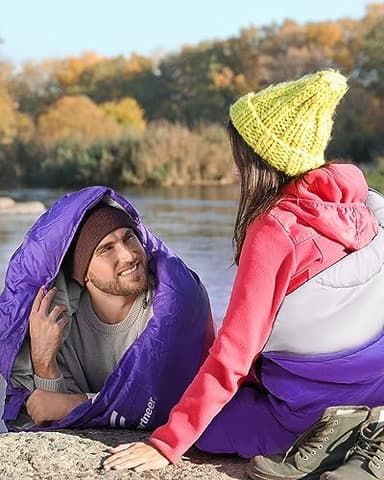 Sleeping Bags for Adults, Sportneer Sleeping Bag 3-4 Season Warm Weather Waterproof Lightweight Camping Sleeping Bag for Camping Backpacking Hiking Outdoor Travel - Image 5