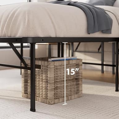 ZINUS SmartBase Heavy Duty Mattress Foundation, 16 Inch Metal Platform Bed Frame, No Box Spring Needed, Sturdy Steel Frame, Underbed Storage, Full - Image 4