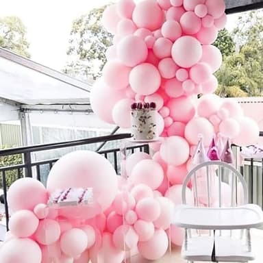 PartyWoo Light Pink Balloons 123 pcs Different Sizes of 18 12 10 5 Inch Pastel Baby Pale Pink Balloon Arch Kit Garland for Baby Shower Valentine's Day Princess Birthday Party Decorations Pink-Q05 - Image 6