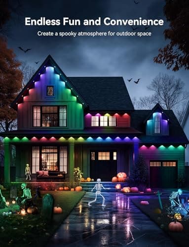 Permanent Outdoor Lights for House, RGB+IC IP67 Waterproof Smart Eave Lights 200ft with 100 LED, Eternity Lighting for Holiday Daily Decor, Work with Remote, APP - Image 2