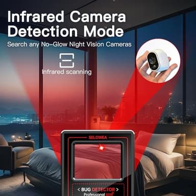 Portable Hidden Camera Detector, Spy Camera Finder, RF Signal Bug Sweeper & GPS Tracker Detector for Home, Office, Hotel & Travel – Anti-Spy Security Scanner - Image 6