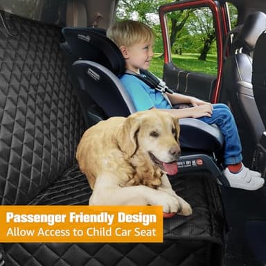 PETICON Dog Car Seat Covers for Ford f150/Ram1500/Nissan Frontier/Toyota Tacoma/GMC Canyon/Silverado, Waterproof Pet Back Seat Cover for Trucks, Scratchproof Nonslip Durable Rear Seat Cover for Dogs - Image 2