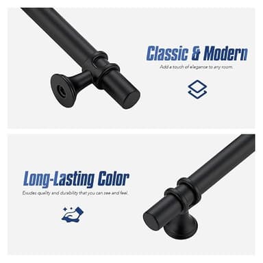 Ravinte Hardware 15 Pack 5 Inch Matte Black Cabinet Pulls Handles Kitchen Cabinet Hardware Dresser Cupboard Handles Drawer Pulls 3 Inch CC - Image 3