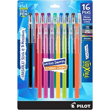 Pilot, FriXion ColorSticks Erasable Gel Ink Pens, Fine Point 0.7 mm, Pack of 16, Assorted Colors - Image 1