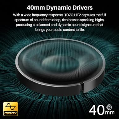 TOZO HT2 Hybrid Active Noise Cancelling Headphones, Wireless Over Ear Bluetooth Headset, 60H Playtime, Hi-Res Audio Custom EQ via App Deep Bass Comfort Fit Ear Cups, for Home Office Travel Pink - Image 9