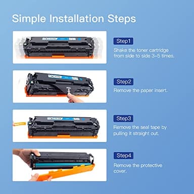GPC Image Remanufactured Toner Cartridge Replacement for Canon 131 131H to use with ImageClass MF8280Cw MF624Cw MF628Cw LBP7110Cw Printer Tray (Black, Cyan, Magenta, Yellow, 4 Pack) - Image 6