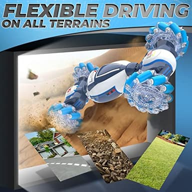 Gesture Sensing RC Stunt Car - Boys Toys Age 6-12, 360° Rotating 4WD Hand Controlled Remote Control Twist Car with Light & Music, Cool Birthday Presents and Ideas Gifts for Kids Age 7 9 10 11 12 yr - Image 5
