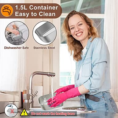 Akhia Electric Lunch Box for Adults, 80W/1.5L Heated Lunch Box for Men Work Car Truck, Portable Food Warmer Lunch Box Upgraded with Fork&Spoon and Insulated Carry Bag, 12V/24V/110V - Image 5