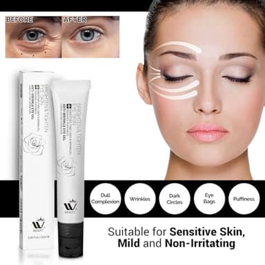 WBM Eye Cream with Metal Roller | Anti-Aging Eye Treatment for Dark Circles, Puffiness & Wrinkles | Hyaluronic Acid, Retinol & Niacinamide | Hydrating & Cooling Under Eye Cream | 20ml - Image 9