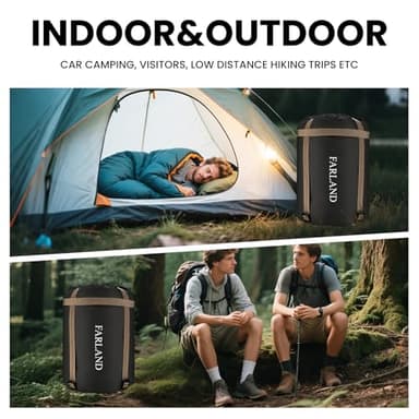 FARLAND Sleeping Bags 30℉ for Adults Teens Kids with Compression Sack Portable and Lightweight for 3-4 Season Camping, Hiking,Waterproof, Backpacking and Outdoors - Image 6
