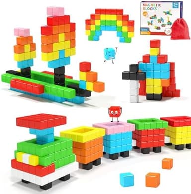 Magnetic Blocks for Toddlers -Classroom Must Haves STEM Learning Toys for 3-5 Year Old Boys & Girls, Safe & Strong Building Blocks with ASMR Sounds,Ideal Gifts for Kids 3+ - Image 3