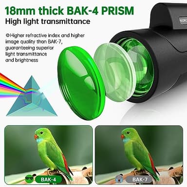 2025 Update - 80x100 Monocular Telescope High Powered for Smartphone High Definition Monoculars for Adults with Adapter/Tripod for Bird Watching Hiking Hunting Camping Traveling Outdoor (Black New) - Image 3