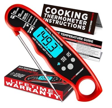Alpha Grillers Meat Thermometer Digital - Instant Read Food Thermometer for Cooking Grilling Air Fryer Griddle Probe Kitchen Gadgets Essentials BBQ Accessories Grill Gifts for Men Him Dad Birthday