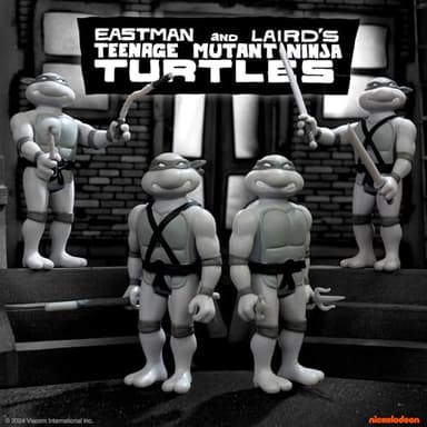 Super7 Teenage Mutant Ninja Turtles Leonardo (Comic Grayscale) - 3.75" TMNT Action Figure with Accessories Classic Cartoon Collectibles - Image 4