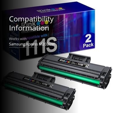 E-Z Ink Compatible MLT-D111S Toner Cartridge High Yield Replacement for Samsung 111S 111L MLT-D111S MLT-D111L to use with Samsung Xpress M2020W M2022W M2024W M2070FW M2070W Printer (Black, 2 Pack) - Image 3