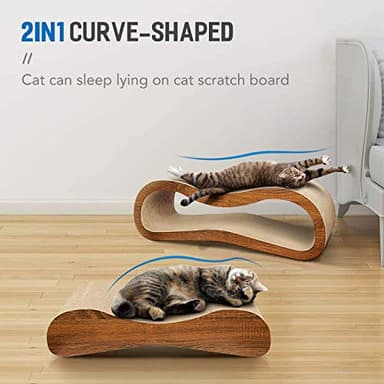 Cat Scratcher,2 in 1 Cat Scratching Board,Cat Cardboard,Scratch Lounger,Large,27.56 x9.45 x8.86 inch - Image 2